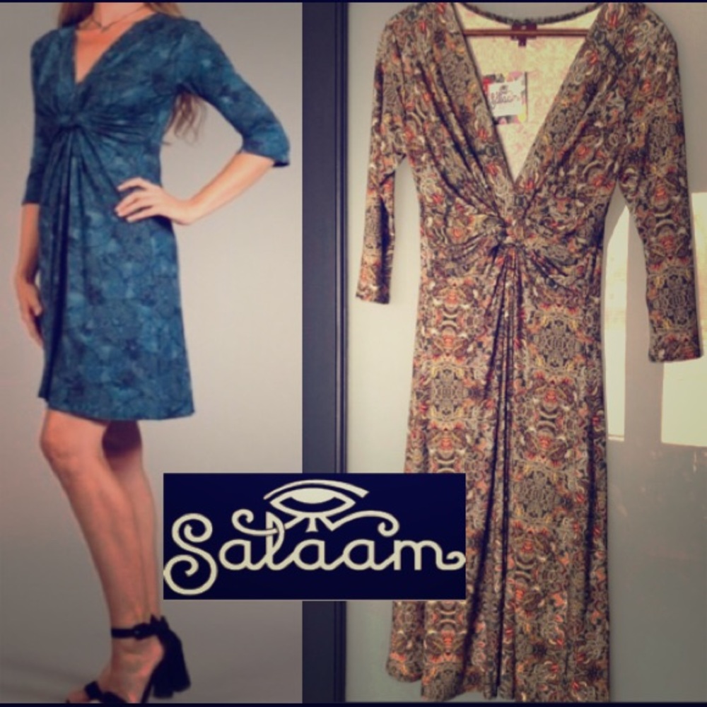 SALAAM 3/4 Sleeve Knot Dress